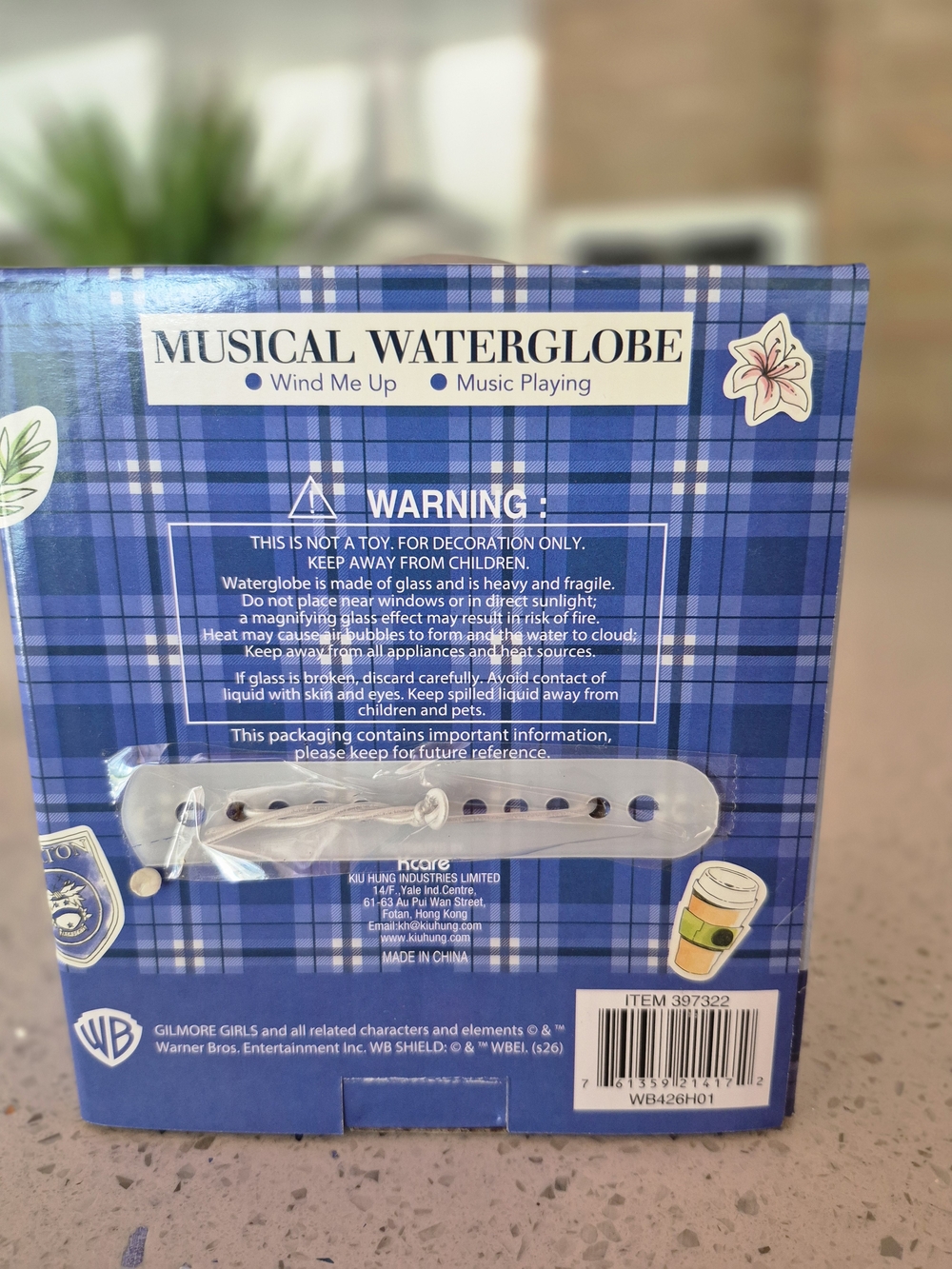 Warner Bros. Gilmore Girls Musical Waterglobe in White, Blue, Orange - Picture 6 of 7